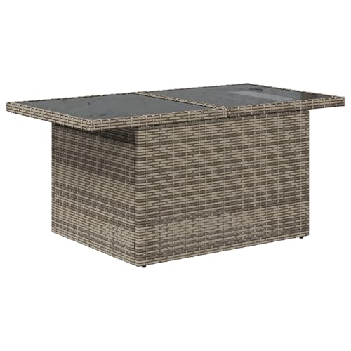 Vopese 6-teiliges Garten-Sofa-Set mit Kissen Grau Poly Rattan, 2-Sitzer Garten-Sofa mit Stauraum & Kissen Grau Poly Rattan Lounge Sofa Outdoor Model3356932 von Vopese