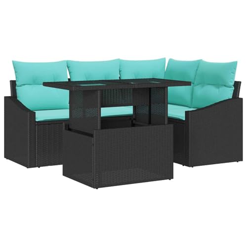 Vopese 6-teiliges Garten Sofa Set mit Kissen in schwarzem Poly Rattan Lounge Sofa Outdoor Model3349003 Vopese 6-teiliges Garten Sofa Set mit Kissen in schwarzem Poly Rattan Lounge Sofa Outdoor Model3349003 von Vopese