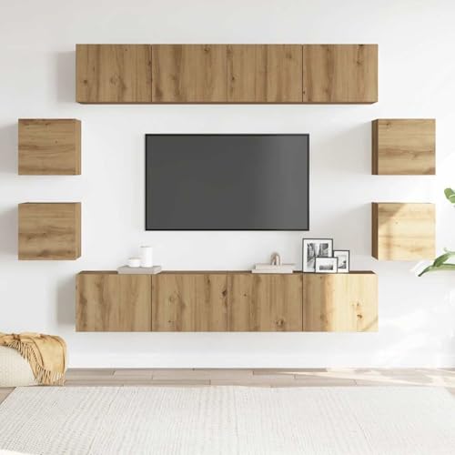 Vopese 8-TLG. TV-Schrank-Set Wandmontage Artisan-Eiche Holzwerkstoff TV Cabinet Model3328950 Vopese 8-TLG. TV-Schrank-Set Wandmontage Artisan-Eiche Holzwerkstoff TV Cabinet Model3328950 von Vopese
