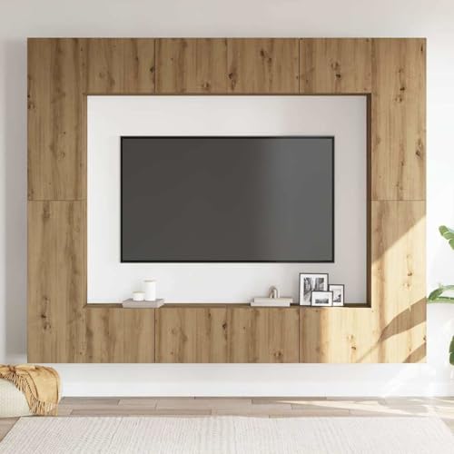 Vopese 8-TLG. TV-Schrank-Set Wandmontage Artisan-Eiche Holzwerkstoff TV Cabinet Model3328954 Vopese 8-TLG. TV-Schrank-Set Wandmontage Artisan-Eiche Holzwerkstoff TV Cabinet Model3328954 von Vopese