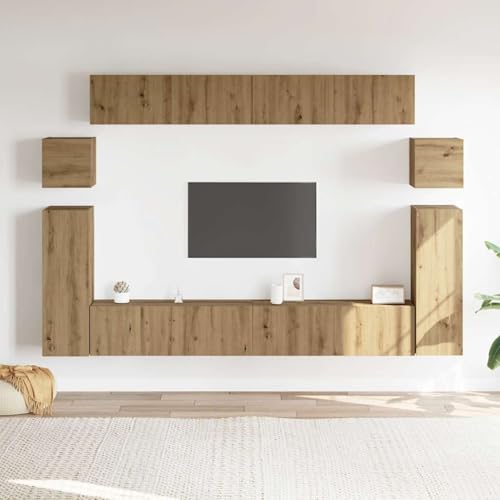 Vopese 8-TLG. TV-Schrank-Set Wandmontage Artisan-Eiche Holzwerkstoff TV Cabinet Model3329148 Vopese 8-TLG. TV-Schrank-Set Wandmontage Artisan-Eiche Holzwerkstoff TV Cabinet Model3329148 von Vopese