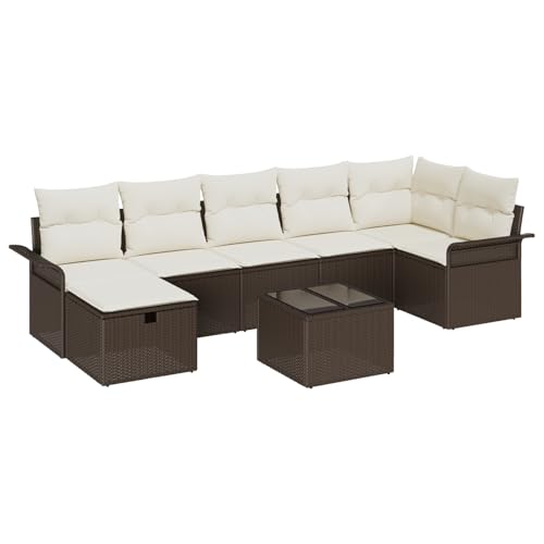 Vopese 8-teiliges Garten Sofa Set mit Kissen Braun Poly Rattan Lounge Sofa Outdoor Model3358907 Vopese 8-teiliges Garten Sofa Set mit Kissen Braun Poly Rattan Lounge Sofa Outdoor Model3358907 von Vopese
