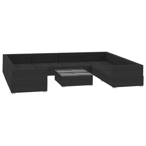 Vopese 9-TLG. Garten-Lounge-Set mit Auflagen Poly Rattan Schwarz Relaxsessel Model46786 Vopese 9-TLG. Garten-Lounge-Set mit Auflagen Poly Rattan Schwarz Relaxsessel Model46786 von Vopese
