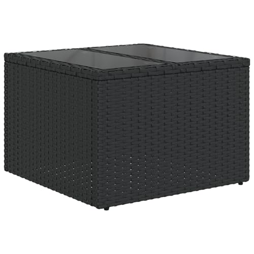 Vopese 9-teiliges Garten Sofa Set mit Kissen Braun Poly Rattan, 2-Sitzer Garten Sofa mit Stauraum & Kissen Schwarz Poly Rattan Lounge Sofa Outdoor Model3354196 von Vopese