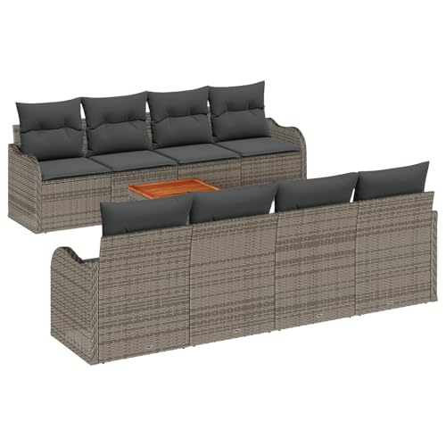 Vopese 9-teiliges Garten Sofa Set mit Kissen Grau Poly Rattan Akazie, 2-Sitzer Garten Sofa mit Kissen Grau Poly Rattan Lounge Sofa Outdoor Model3347426 Vopese 9-teiliges Garten Sofa Set mit Kissen Grau Poly Rattan Akazie, 2-Sitzer Garten Sofa mit Kissen Grau Poly Rattan Lounge Sofa Outdoor Model3347426 von Vopese