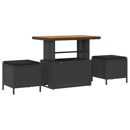 Vopese 9-teiliges Garten Sofa Set mit Kissen Schwarz Poly Rattan Akazie, 3-teilige Garten Essgruppe mit Kissen Schwarz Poly Rattan Akazie Terassenm?Bel Au?en Model3363194 Vopese 9-teiliges Garten Sofa Set mit Kissen Schwarz Poly Rattan Akazie, 3-teilige Garten Essgruppe mit Kissen Schwarz Poly Rattan Akazie Terassenm?Bel Au?en Model3363194 von Vopese