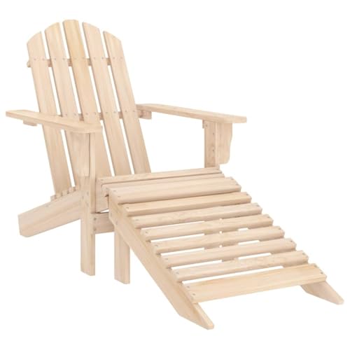 Vopese Adirondack-Gartenstuhl mit Fußteil Massivholz Tanne Gartenstühle Model315862 von Vopese