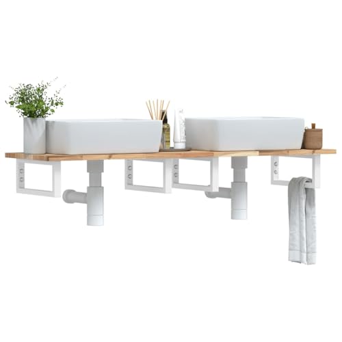 Vopese Akazienholz Waschbeckenregal Stahl Halterung Badezimmer Ablage Platzsparend 120x40x2 cm Model3302676 Vopese Akazienholz Waschbeckenregal Stahl Halterung Badezimmer Ablage Platzsparend 120x40x2 cm Model3302676 von Vopese
