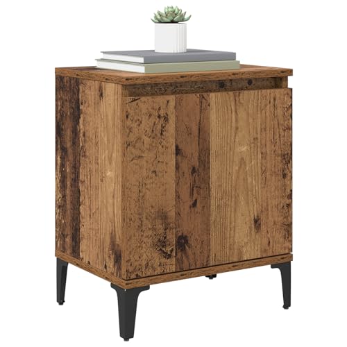 Vopese Alter Holz Nachttisch Altes Holz Massivholz, Metall 40 x 30 x 50 cm Nachtschrank Model875107 von Vopese