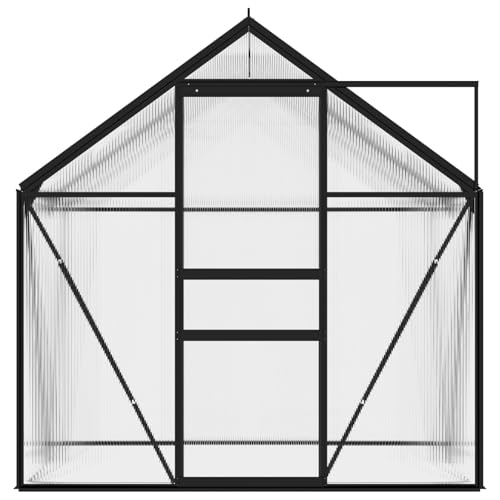 Vopese Aluminium-Polycarbonat Gewächshaus 2,47 m² Anthrazit/Transparent für Hobby-Gartenbau Model312057 von Vopese