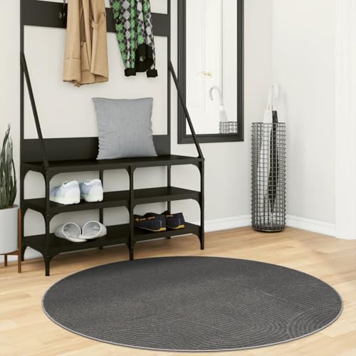 Vopese Antiskliz Teppich Anthrazit 120 cm, 8 mm Flauschig, für Wohnzimmer & Schlafzimmer - 100% Polyester, nach Oeko-TEX Model375435 von Vopese