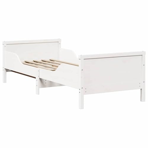 Vopese Ausziehbares Bettgestell für Kinder Weiß 80 x 130/165 / 200 cm Bettgestell Model877204 von Vopese