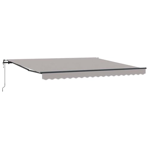 Vopese Automatische Einziehbare Markise Hellgrau 400x300 cm, Ersatzstoff für Markisenrahmen 4x3 m Hellgrau Sonnenschirm Model3330645 von Vopese