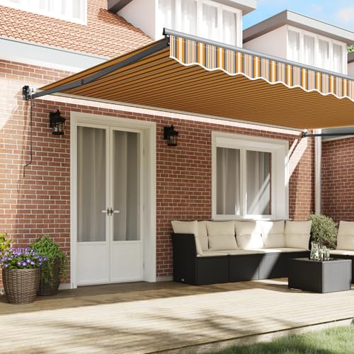 Vopese Automatische Einziehbare Markise Multicolor Streifen 500x300 cm Sonnenschirm Model3331308 von Vopese