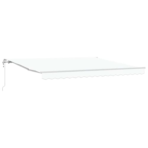 Vopese Automatische Einziehbare Markise Weiß 400x300 cm, Markisen-Ersatzstoff für 4x3 m Rahmen Weiß Sonnenschirm Model3330625 von Vopese