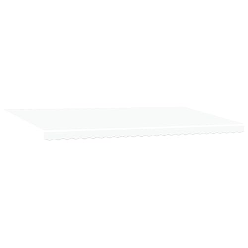 Vopese Automatische Einziehbare Markise mit LED Weiß 600x300 cm, Markisen Ersatzstoff für Rahmen 6x3 m Weiß Sonnenschirm Model3331652 von Vopese