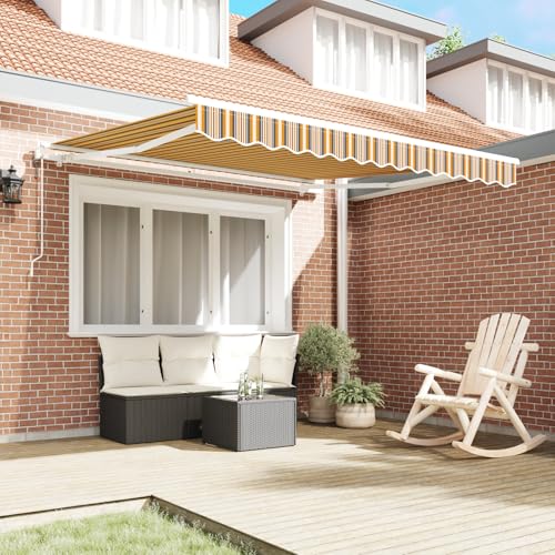 Vopese Automatische Einziehbare Markise mit Mehrfarbenstreifen 350x250 cm Sonnenschirm Model3330305 von Vopese
