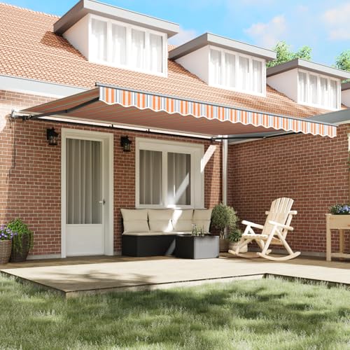 Vopese Automatische Einziehbare Markise mit Mehrfarbigen Streifen 450x300 cm Sonnenschirm Model3330933 von Vopese