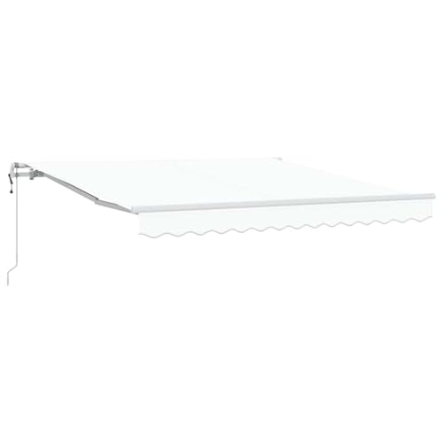 Vopese Automatische einziehbare Markise Weiß 350x250 cm, Markisenersatzgewebe für 3,5x2,5 m Rahmen Weiß Sonnenschirm Model3330359 von Vopese