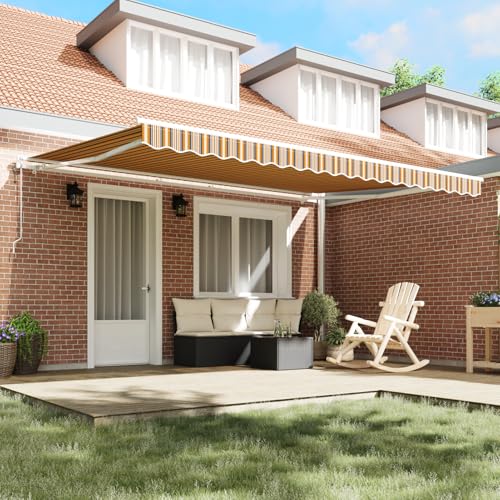 Vopese Automatische einziehbare Markise mit mehrfarbigem Streifen 450x300 cm Sonnenschirm Model3330943 von Vopese