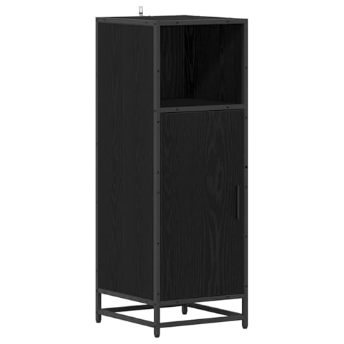 Vopese Badezimmer Schrank mit Tür Schwarze Eiche 35 x 37,5 x 100 cm Badezimmerschränke Model883593 von Vopese