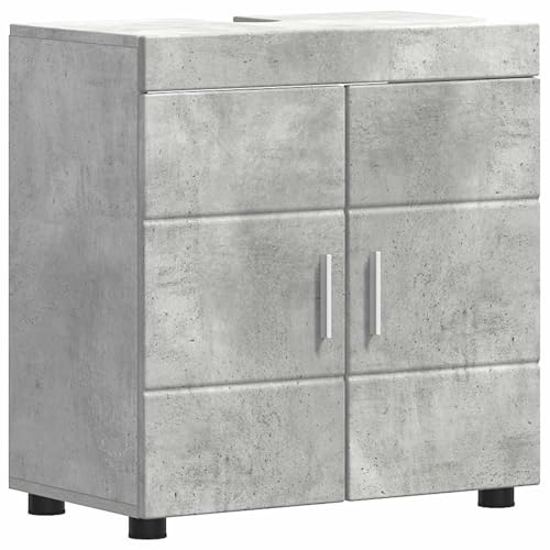 Vopese Badezimmer Waschbecken Schrank Betongrau 60 x 34 x 63 cm Badezimmerschränke Model880324 von Vopese