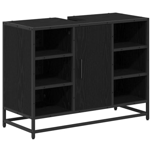 Vopese Badezimmer Waschbecken Schrank Schwarze Eiche 80 x 33 x 60 cm Badezimmerschränke Model883639 Vopese Badezimmer Waschbecken Schrank Schwarze Eiche 80 x 33 x 60 cm Badezimmerschränke Model883639 von Vopese