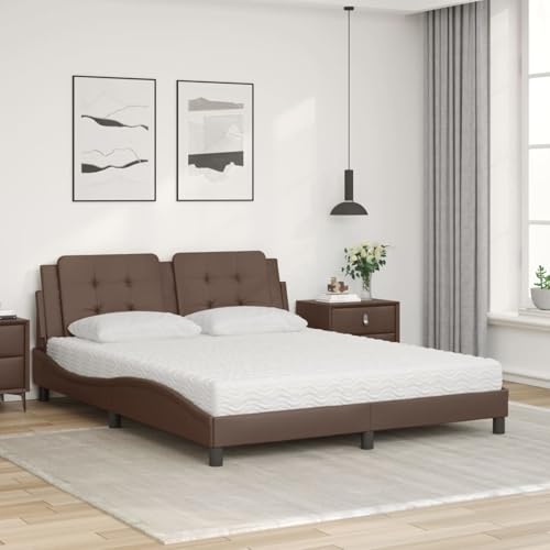 Vopese Bett mit Matratze Braun 160x200 cm Kunstleder Hausbett Model3208875 Vopese Bett mit Matratze Braun 160x200 cm Kunstleder Hausbett Model3208875 von Vopese