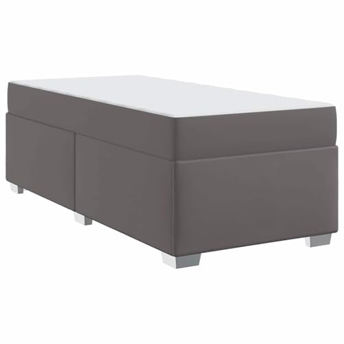 Vopese Bettgestell Grau 100 x 200 cm Kunstleder Bettgestell Model3399228 von Vopese