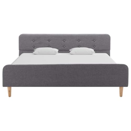 Vopese Bettgestell Hellgrau Stoff 140x200 cm Massivholz Bettgestell Model284903 Vopese Bettgestell Hellgrau Stoff 140x200 cm Massivholz Bettgestell Model284903 von Vopese