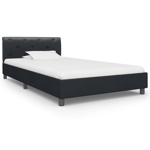 Vopese Bettgestell Schwarz Kunstleder 90 x 200 cm Massivholz Bettgestell Model284876 Vopese Bettgestell Schwarz Kunstleder 90 x 200 cm Massivholz Bettgestell Model284876 von Vopese