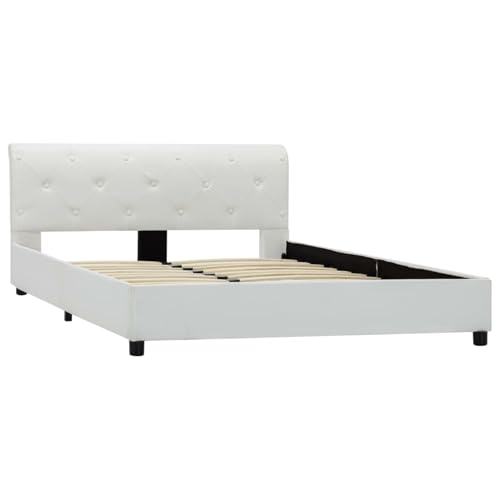 Vopese Bettgestell Weiß Kunstleder 120 x 200 cm Massivholz Bettgestell Model284872 Vopese Bettgestell Weiß Kunstleder 120 x 200 cm Massivholz Bettgestell Model284872 von Vopese