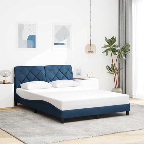 Vopese Bettgestell mit Kopfteil-Kissen, Blau, 120x200cm, für erholsamen Schlaf und Moderne Einrichtung - Mit Lattenrost und Wellendesign Model3310593 Vopese Bettgestell mit Kopfteil-Kissen, Blau, 120x200cm, für erholsamen Schlaf und Moderne Einrichtung - Mit Lattenrost und Wellendesign Model3310593 von Vopese