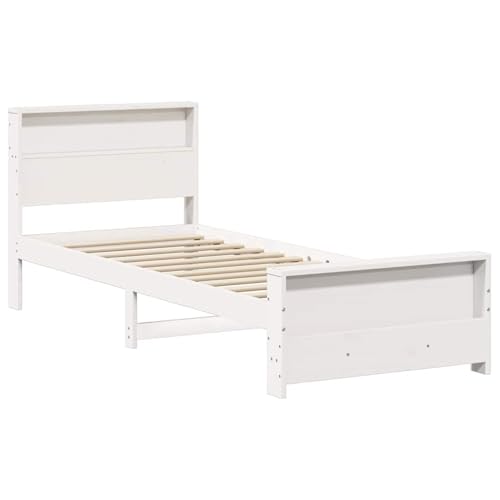Vopese Bettgestell mit Kopfteil Weiß 100 x 200 cm Massivholz Kiefer Bettgestell Model877231 Vopese Bettgestell mit Kopfteil Weiß 100 x 200 cm Massivholz Kiefer Bettgestell Model877231 von Vopese
