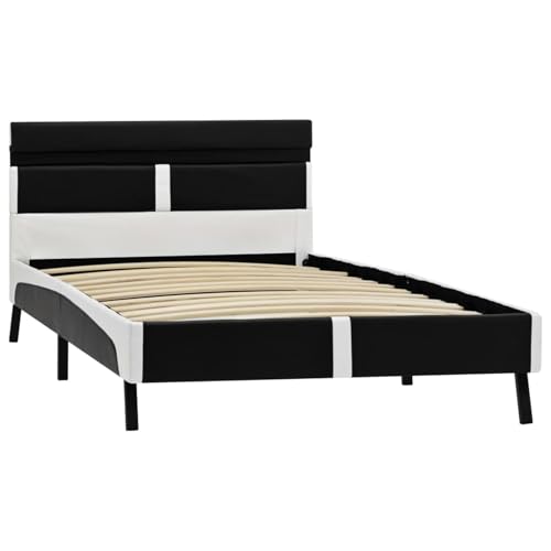 Vopese Bettgestell mit LED Schwarz Kunstleder 90x200 cm Massivholz Bettgestell Model280302 Vopese Bettgestell mit LED Schwarz Kunstleder 90x200 cm Massivholz Bettgestell Model280302 von Vopese