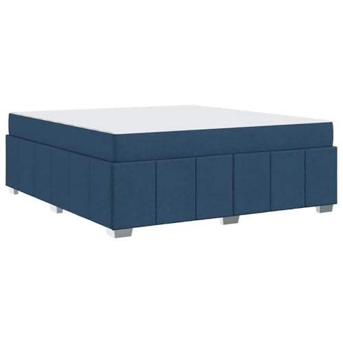 Vopese Bettgestell mit Matratze Blau 180 x 200 cm Stoff Bettgestell Model3398306 von Vopese