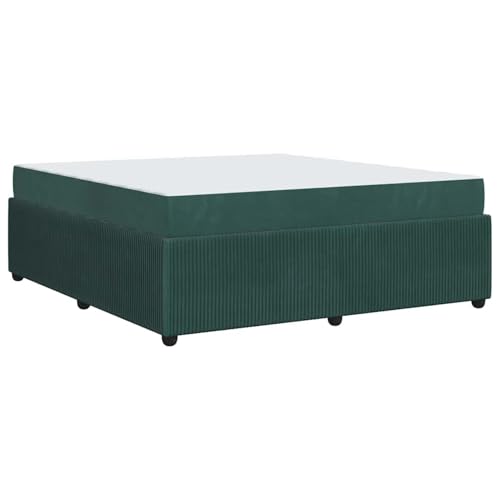 Vopese Bettgestell mit Matratze Dunkelgrün 180 x 200 cm Samt Bettgestell Model3398428 von Vopese