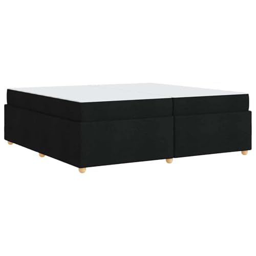 Vopese Bettgestell mit Matratze Schwarz 200 x 200 cm Stoff Bettgestell Model3399379 von Vopese
