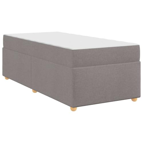 Vopese Bettgestell mit Matratze Taupe 80 x 200 cm Stoff Bettgestell Model3399318 von Vopese