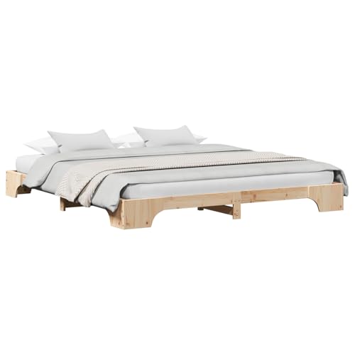 Vopese Bettgestell natürlich Massivholz Kiefer 180 x 200 cm langlebig Massivholz Bettgestell Model872851 von Vopese