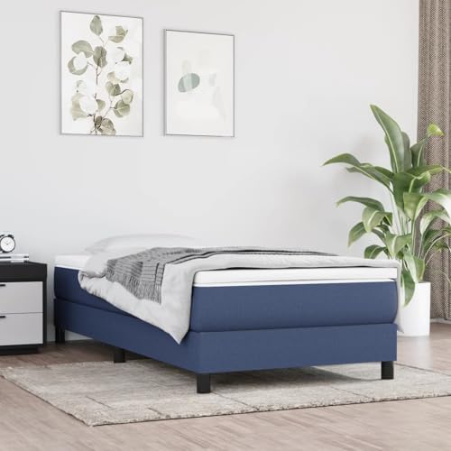 Vopese Bettgestell ohne Matratze Blau 90x200 cm Stoff Bed Frame Model3120490 von Vopese