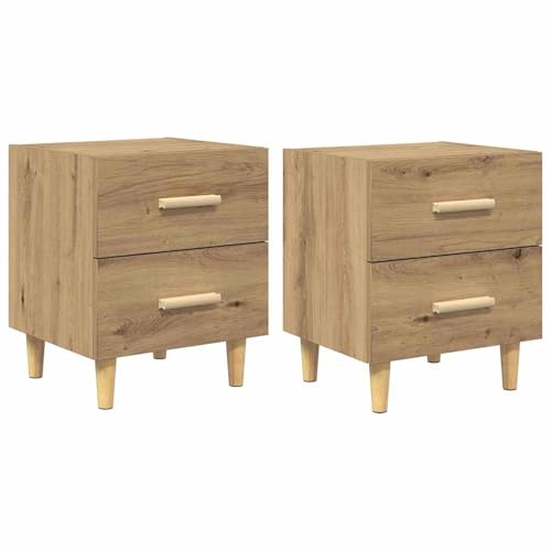 Vopese Bettschrank 2 pcs Eiche handwerklich 40 x 35 x 47,5 cm Nachttisch Model880552 von Vopese