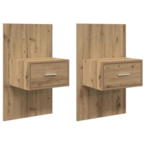 Vopese Bettschrank 2 pcs Eiche handwerklich 48,5 x 32,5 x 80 cm Nachttisch Model880478 von Vopese