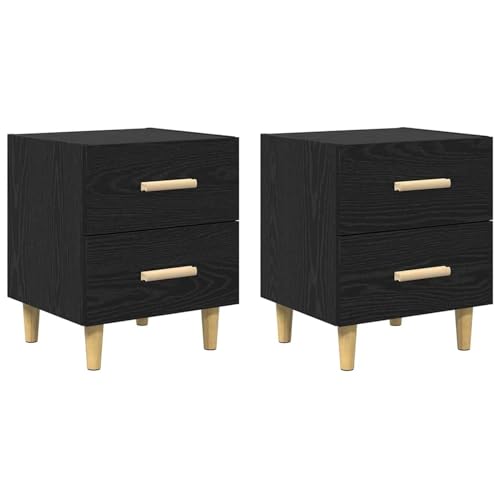 Vopese Bettschrank 2 pcs Schwarze Eiche 40 x 35 x 47,5 cm Nachttisch Model880554 von Vopese