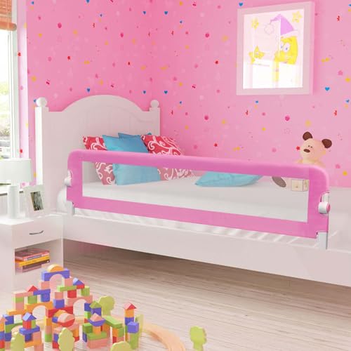 Vopese Bettschutzgitter Rosa 180x42 cm Polyester Sicherheitsbettgitter Model10171 von Vopese
