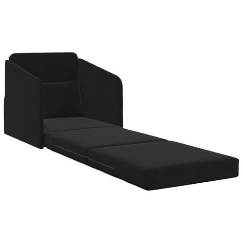 Vopese Boden Sofa Bett 2-in-1 Schwarz 65x80x83 cm Samt Schlafcouch Model4106652 Vopese Boden Sofa Bett 2-in-1 Schwarz 65x80x83 cm Samt Schlafcouch Model4106652 von Vopese