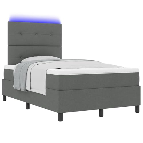 Vopese Boxspringbett 120x200 cm LED-Licht, grau, Standard King Bett, Kiefernholz Vopese Boxspringbett 120x200 cm LED-Licht, grau, Standard King Bett, Kiefernholz von Vopese