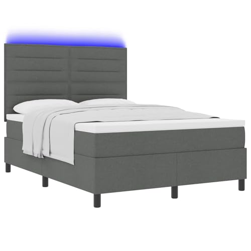 Vopese Boxspringbett Anthrazit Rechteckig - Komfortable Schlafstätte mit LED-Lichtern von Vopese