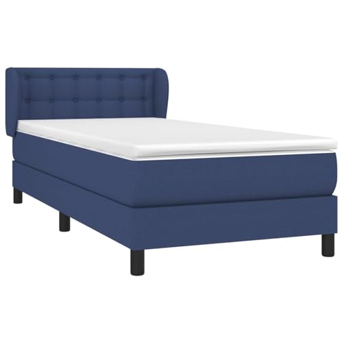 Vopese Boxspringbett Blau 203x103cm mit hochwertiger Taschenfederkernmatratze und Matratzenschoner von Vopese