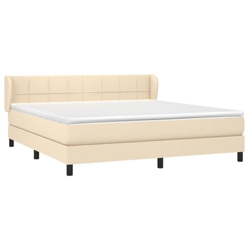 Vopese Boxspringbett Creme 203x183cm mit hochwertiger Matratze und Matratzenschoner - Lieferung inkl. Montageanleitung von Vopese